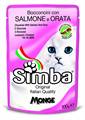 SIMBA GATTO BOCCONCINI IN BUSTA GR.100 SALMONE E ORATA