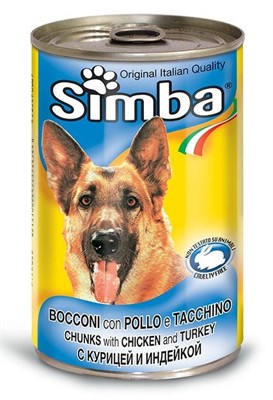 SIMBA CANE BOCCONI LATTA GR.1230 CON POLLO E TACCHINO