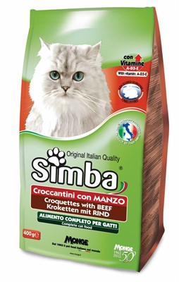 SIMBA GATTO CROCCANTINI SACCO KG.2 CON MANZO