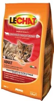 LECHAT GATTO CROCCANTINI SACCO KG.1,5 CON MANZO FRESCO E ORTAGGI