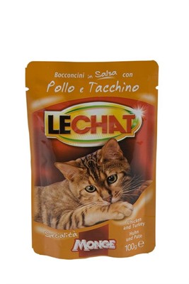 LECHAT GATTO BOCCONCINI IN BUSTA GR.100 CON POLLO E TACCHINO