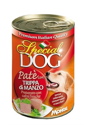 SPECIAL DOG PATE' LATTA GR.400 CON TRIPPA DI MANZO