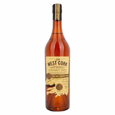 WHISKEY WEST CORK BOG OAK CHARRED CASK SINGLE MALT 43° LT.0,70