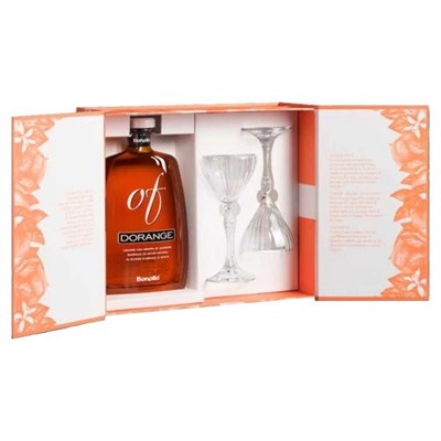 GRAPPA OF DORANGE CAPSULE COLLECTION BONOLLO 40°CL.70+BICCHIERI